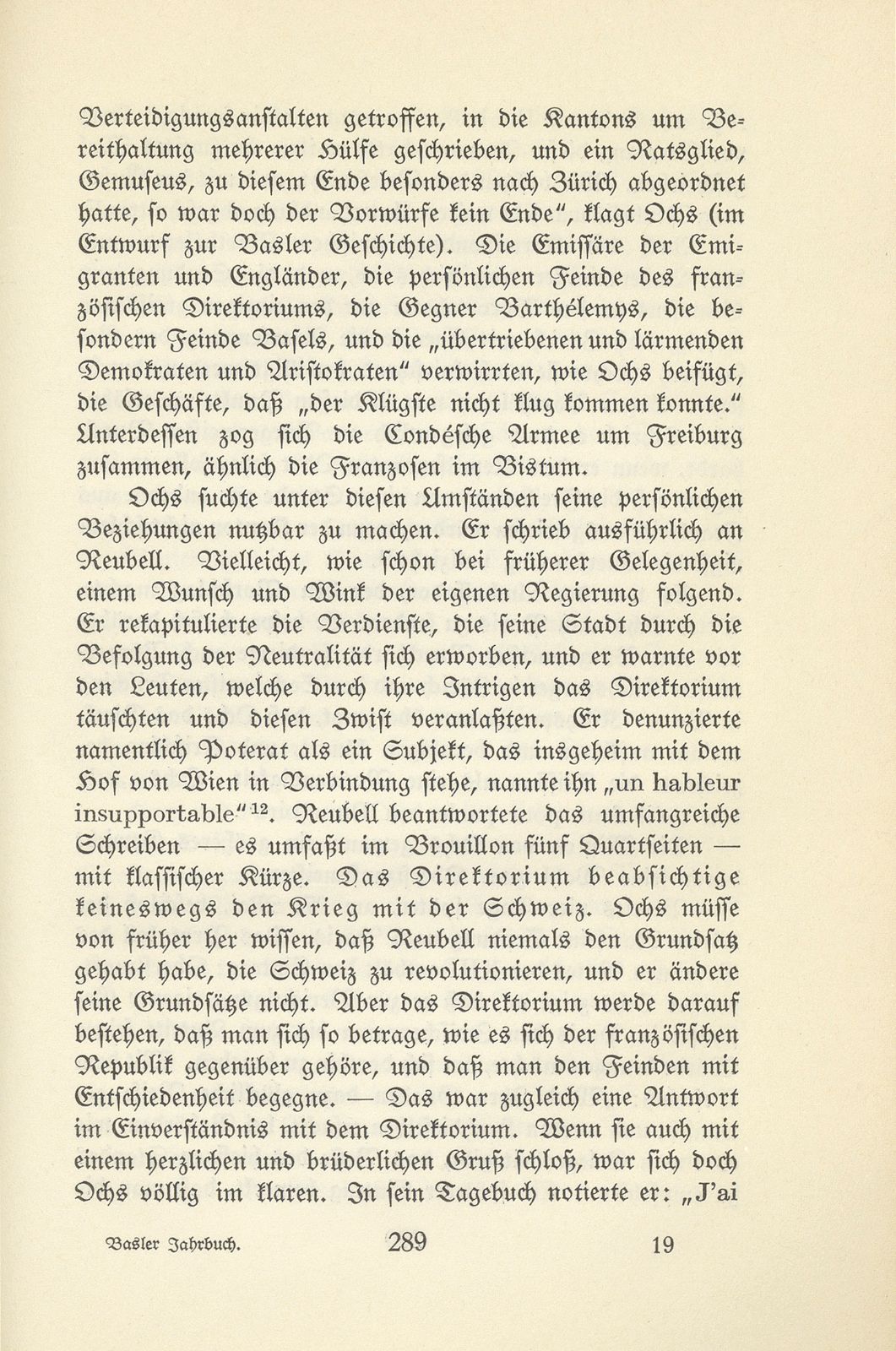 Die Basler Friedensbotschaft an das französische Direktorium 1796 – Seite 20