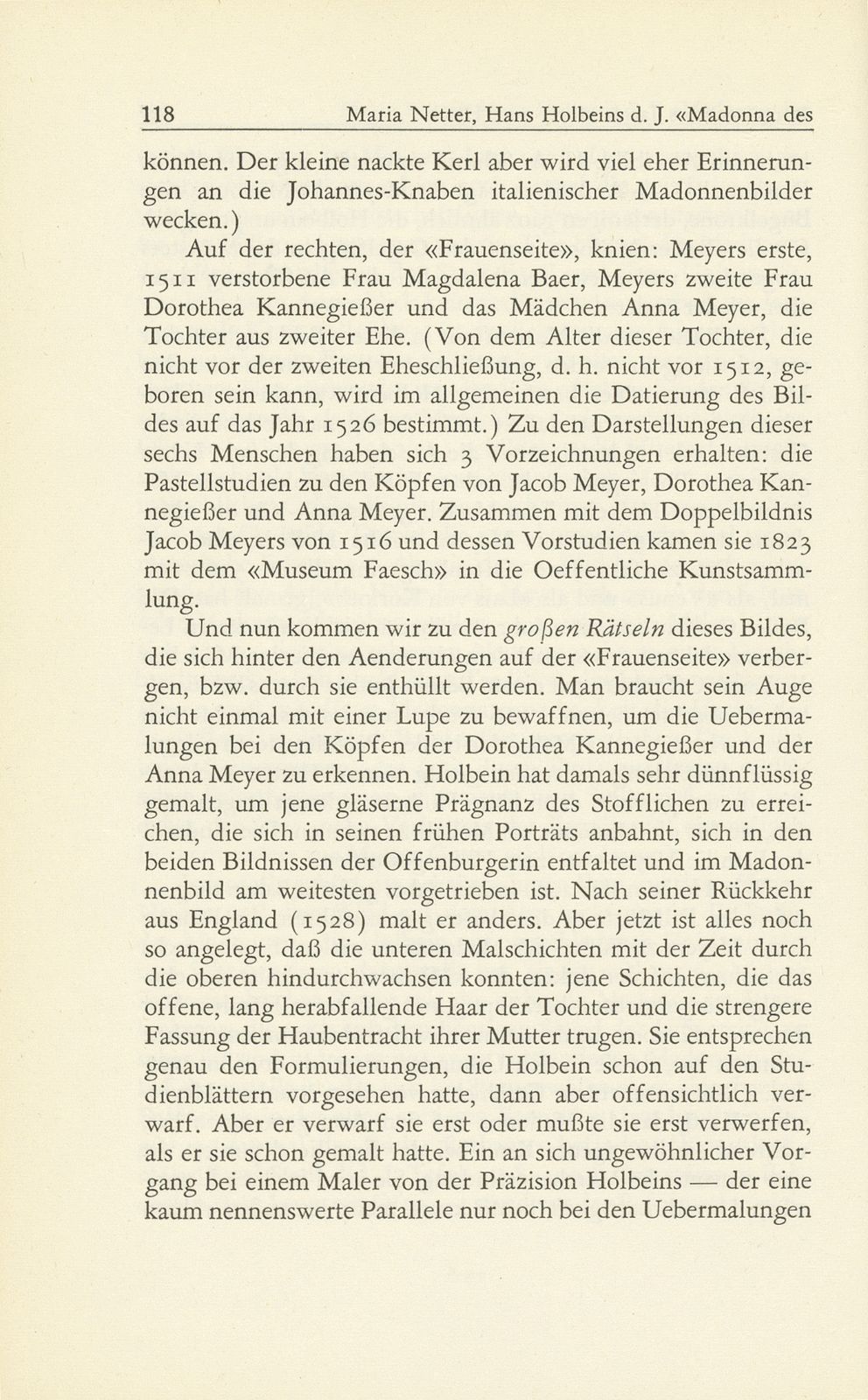 Hans Holbein d. J. ‹Madonna des Bürgermeisters Jacob Meyer zum Hasen› und ihre Geheimnisse – Seite 10