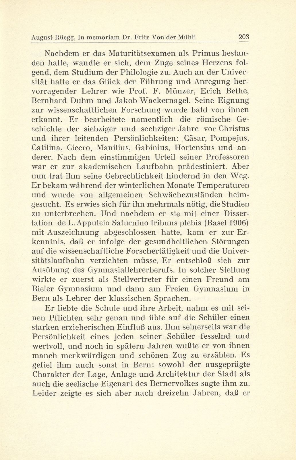 In memoriam Dr. Fritz Von der Mühll † 15. Mai 1942 – Seite 3