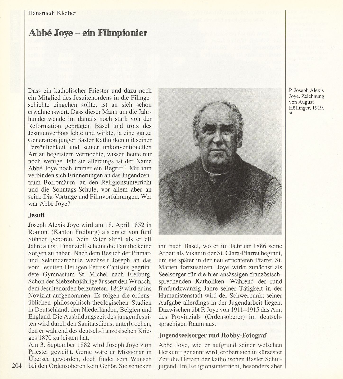 Abbé Joye – ein Filmpionier – Seite 1