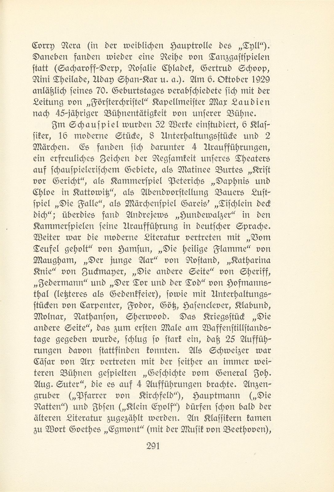 Das künstlerische Leben in Basel vom 1. Oktober 1929 bis 30. September 1930 – Seite 5