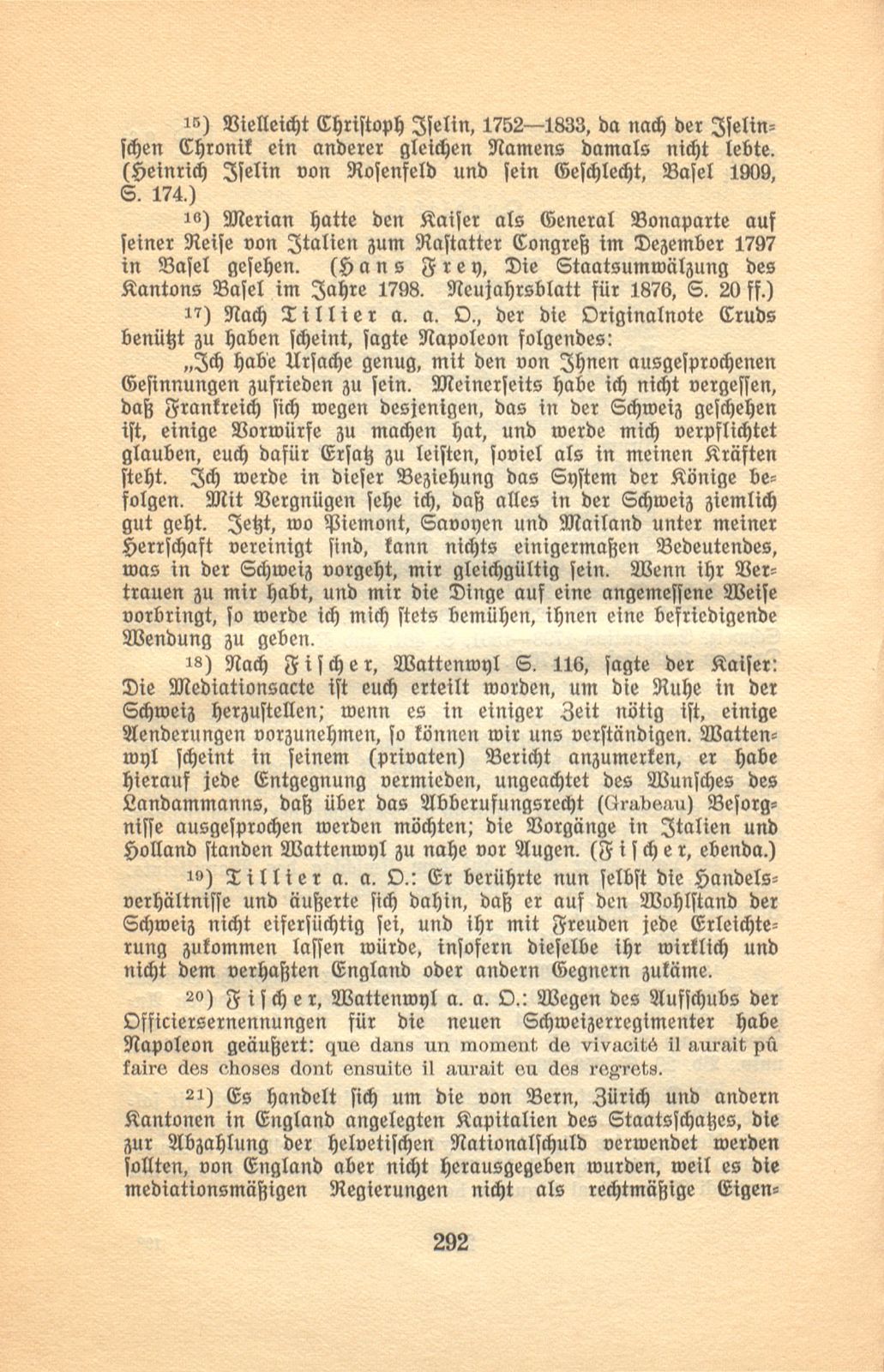 Bürgermeister Andreas Merians Reyssbeschreibung nach Chambéry zur Complimentierung des französischen Kaisers als König von Italien April 1805 – Seite 19