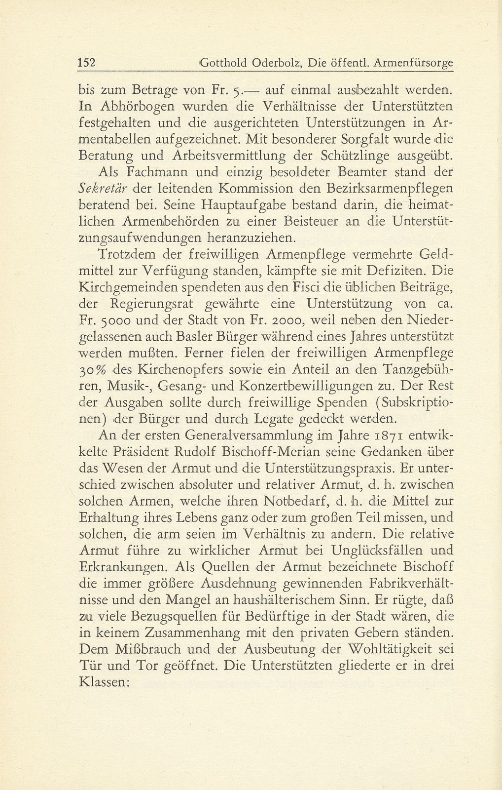 Die öffentliche Armenfürsorge der Niedergelassenen in Basel – Seite 11