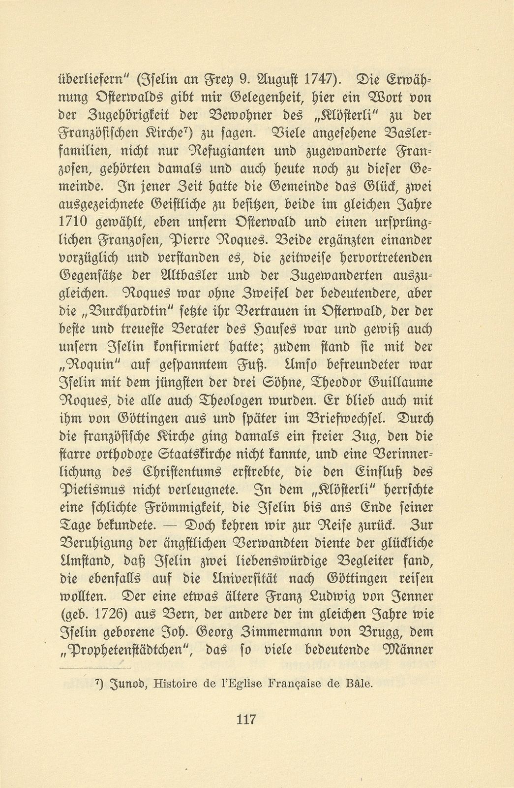 Isaak Iselin als Student in Göttingen (1747/48) – Seite 17