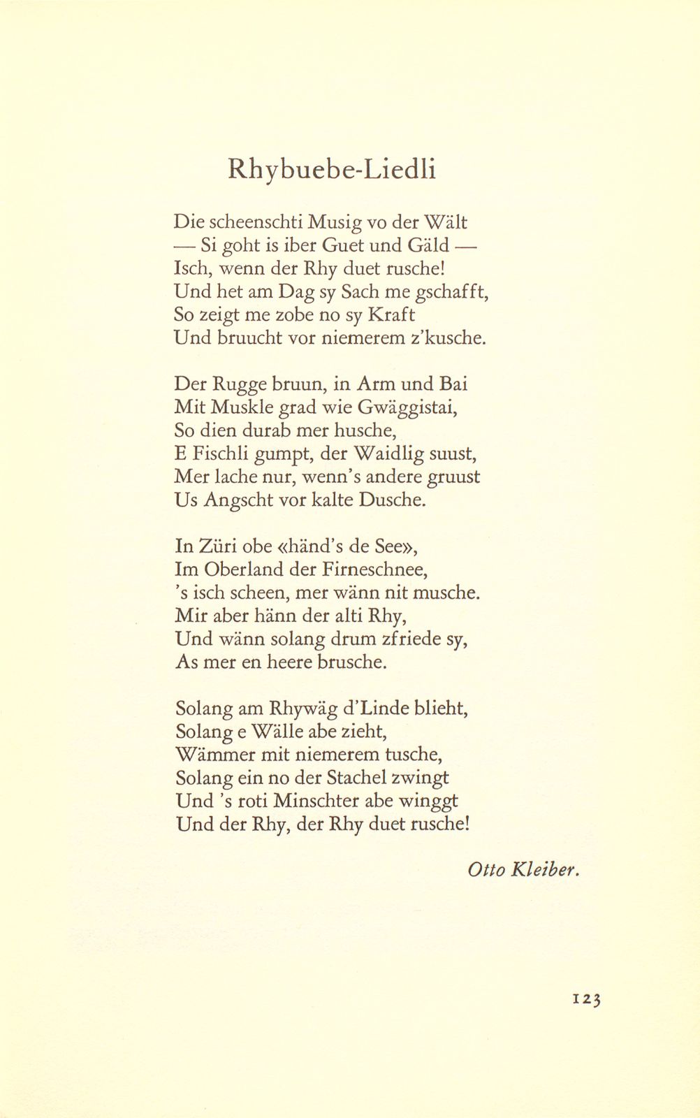 Rhybuebe-Liedli [Gedicht] – Seite 1