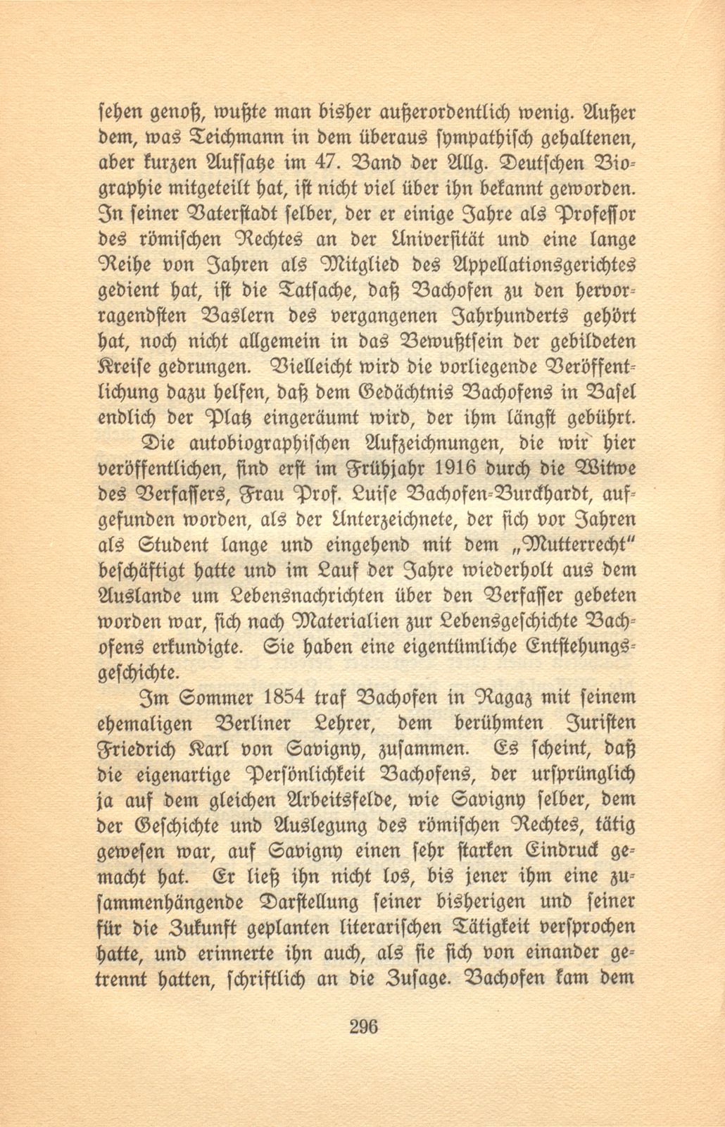 Autobiographische Aufzeichnungen von Prof. Johann Jakob Bachofen – Seite 2