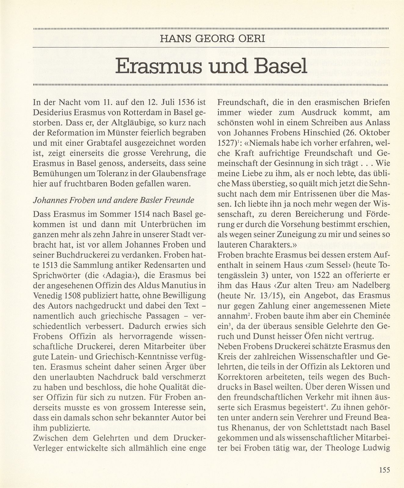 Erasmus und Basel – Seite 1