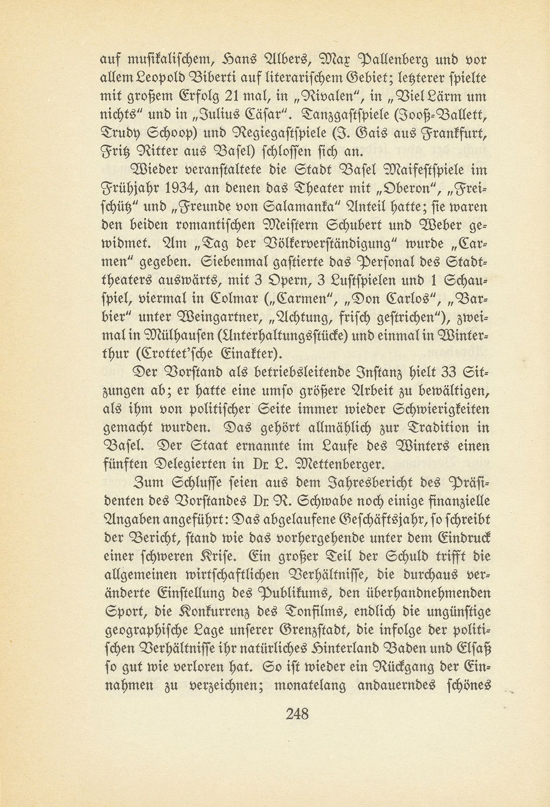 Das künstlerische Leben in Basel vom 1. Oktober 1933 bis 34. September 1925 – Seite 6