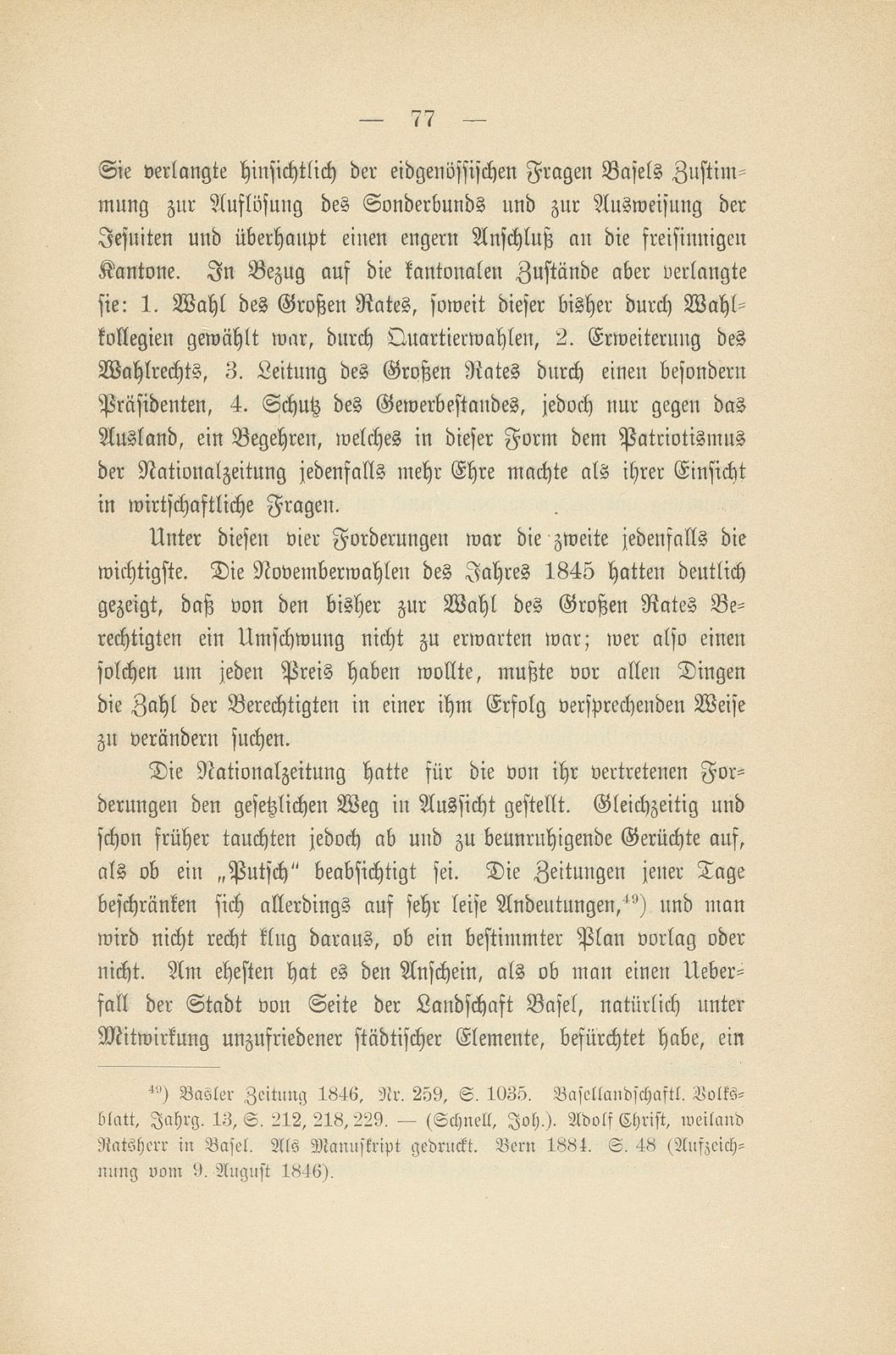 Basel zur Zeit der Freischarenzüge und des Sonderbunds – Seite 33