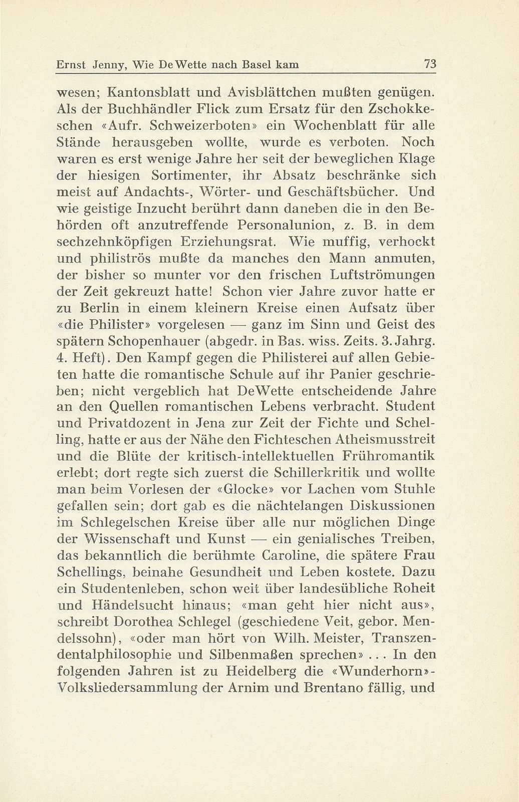 Wie De Wette nach Basel kam – Seite 23