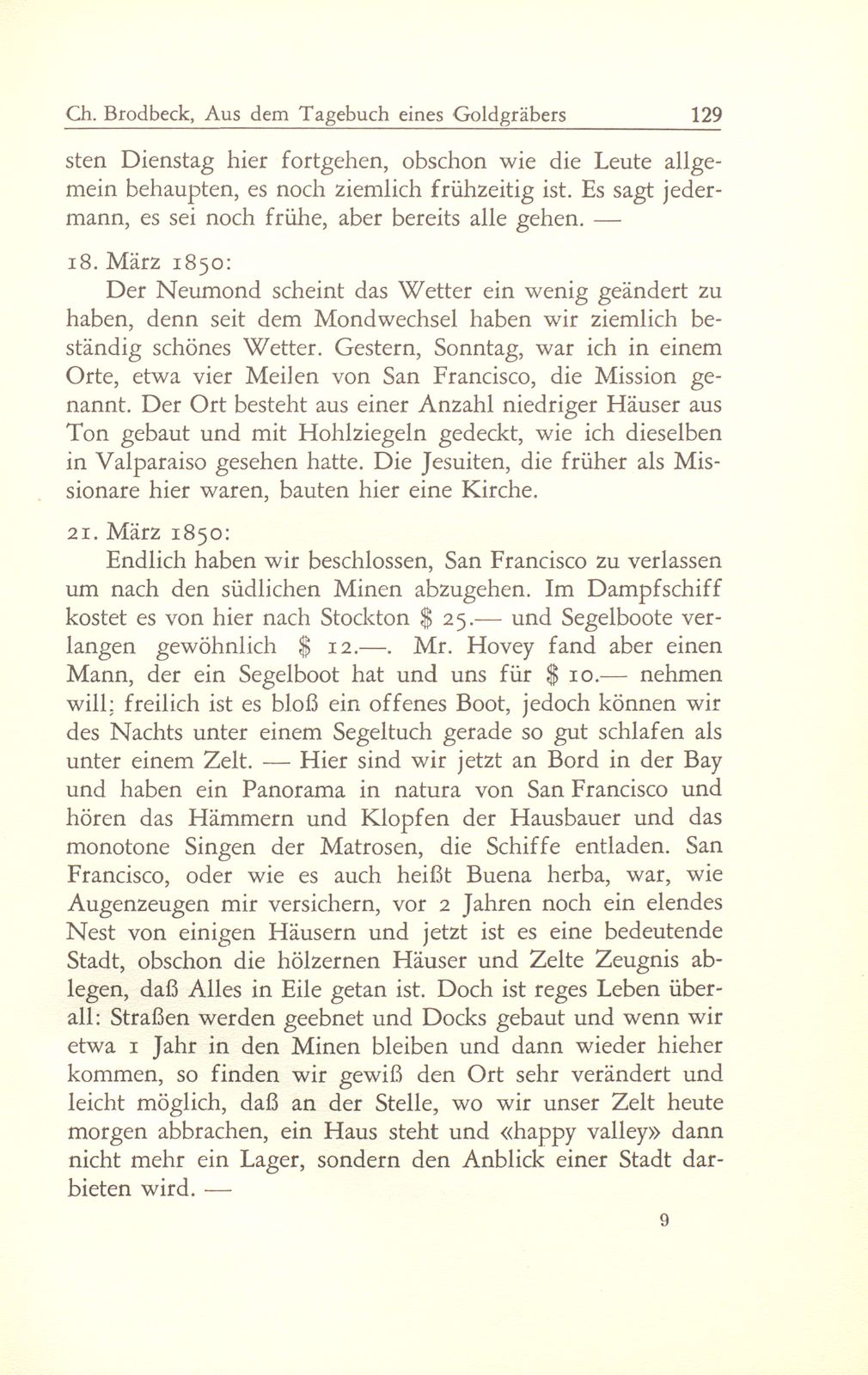 Aus dem Tagebuch eines Goldgräbers in Kalifornien [J. Chr. Brodbeck] – Seite 8