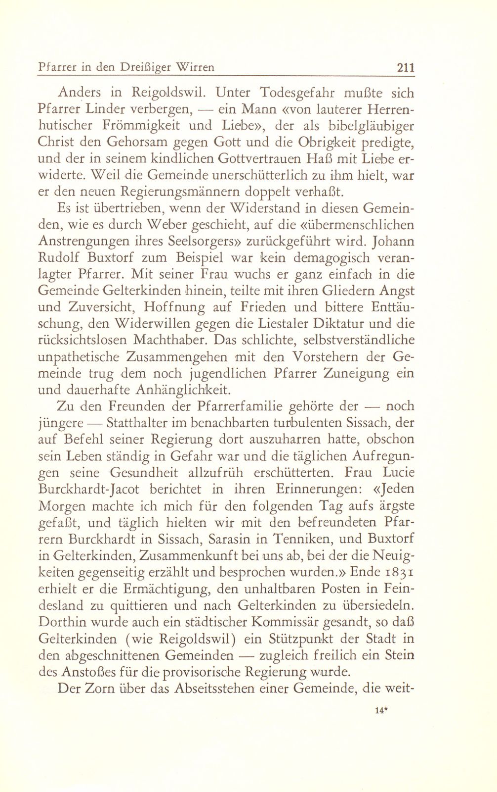 Gelterkinden und sein Pfarrer in den Dreissigerwirren – Seite 8