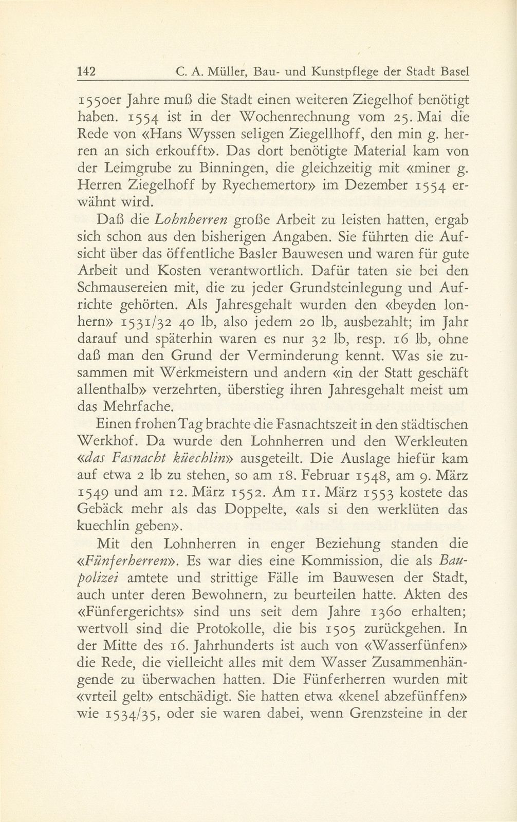 Bau- und Kunstpflege der Stadt Basel im Zeitalter der Reformation, 1529-1560 – Seite 10