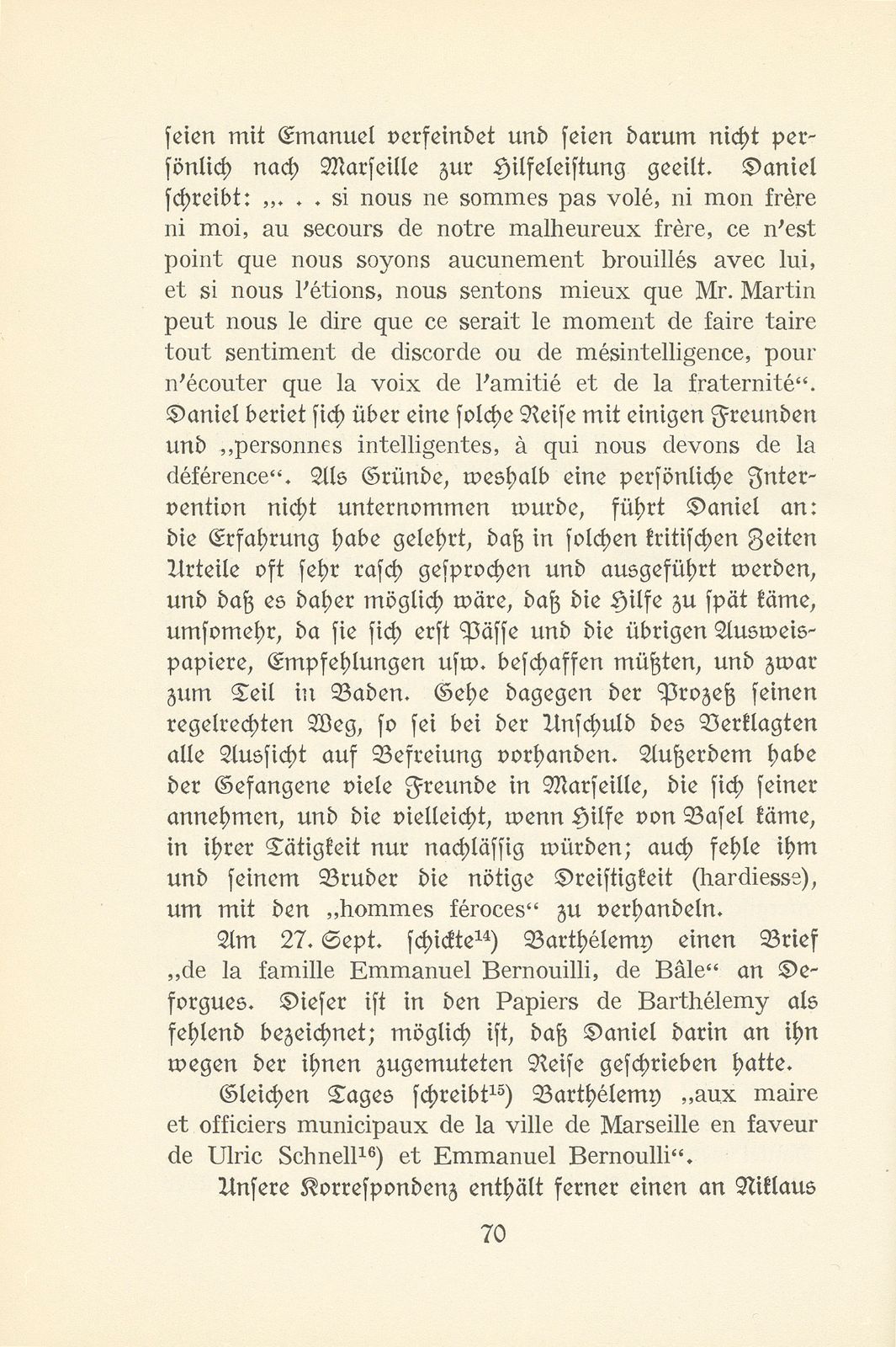 Von der Gefangenschaft eines Baslers in Marseille während der französischen Revolution – Seite 14