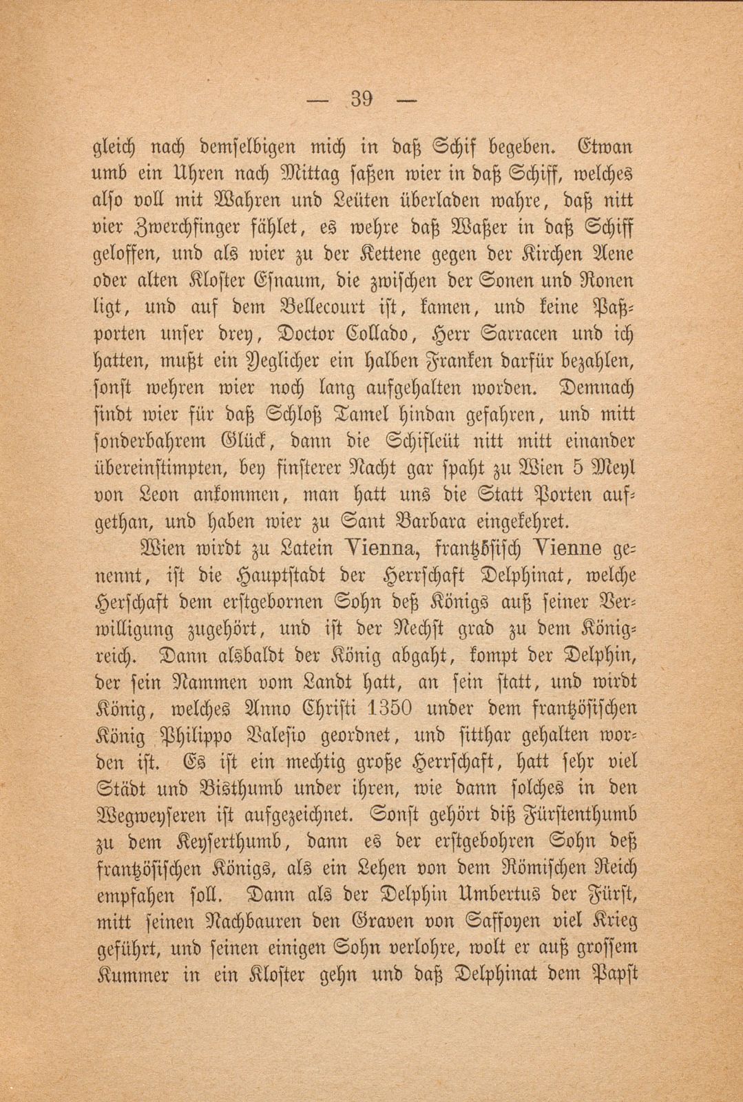 Beschreibung Thomä Platters Reyssen, die er von Basell auss in Franckreich gethan hatt anno 1595 – Seite 27