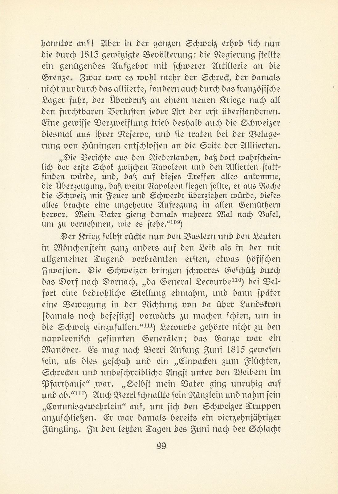 Melchior Berri. (Ein Beitrag zur Kultur des Spätklassizismus in Basel.) – Seite 41