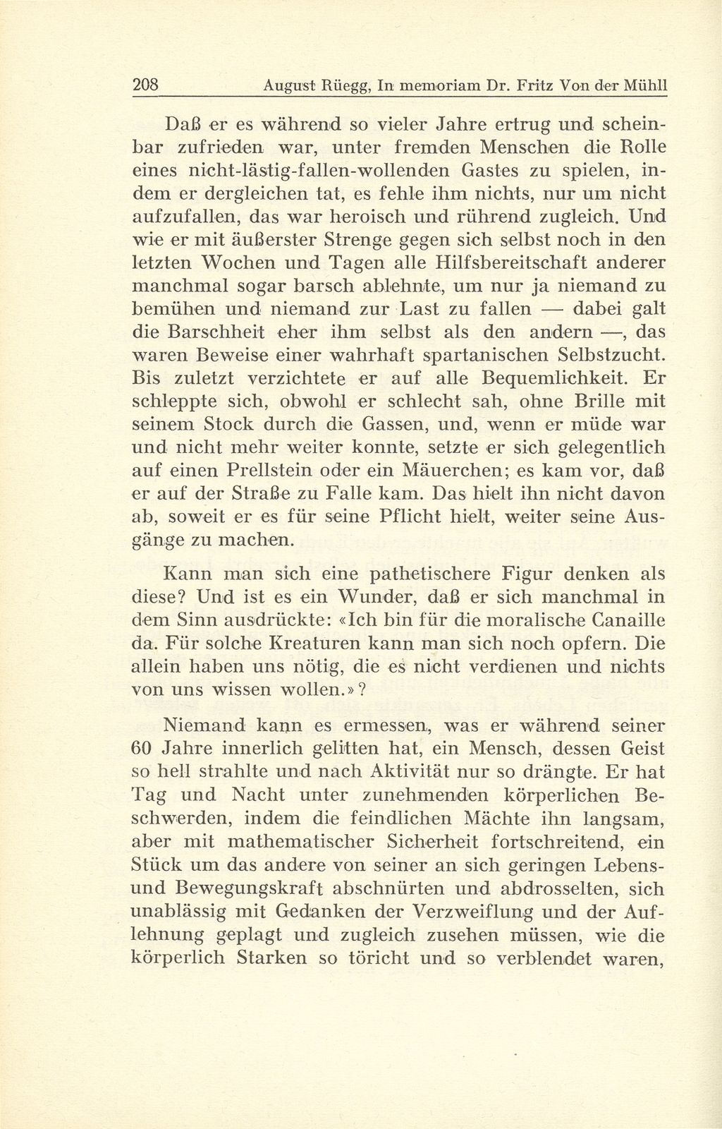 In memoriam Dr. Fritz Von der Mühll † 15. Mai 1942 – Seite 8