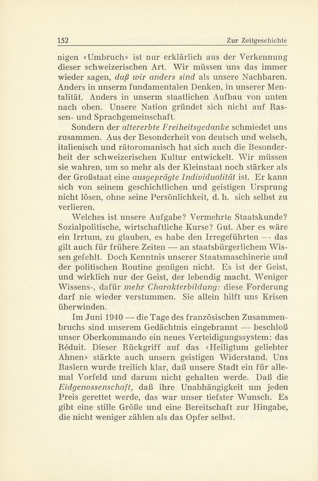 Zur Zeitgeschichte. Offizielle Bundesfeier auf dem Münsterplatz am 1. August 1946 [Ansprache] – Seite 4