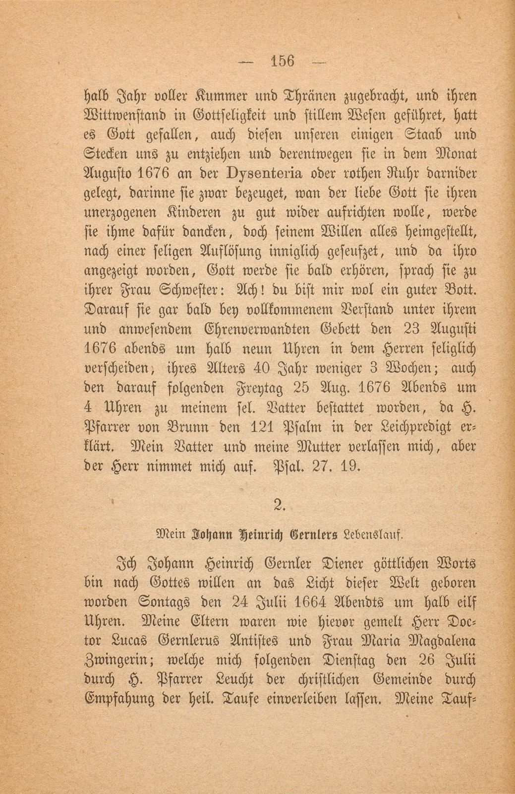 Aus einem baslerischen Stammbuch, XVII. Jahrhundert – Seite 20