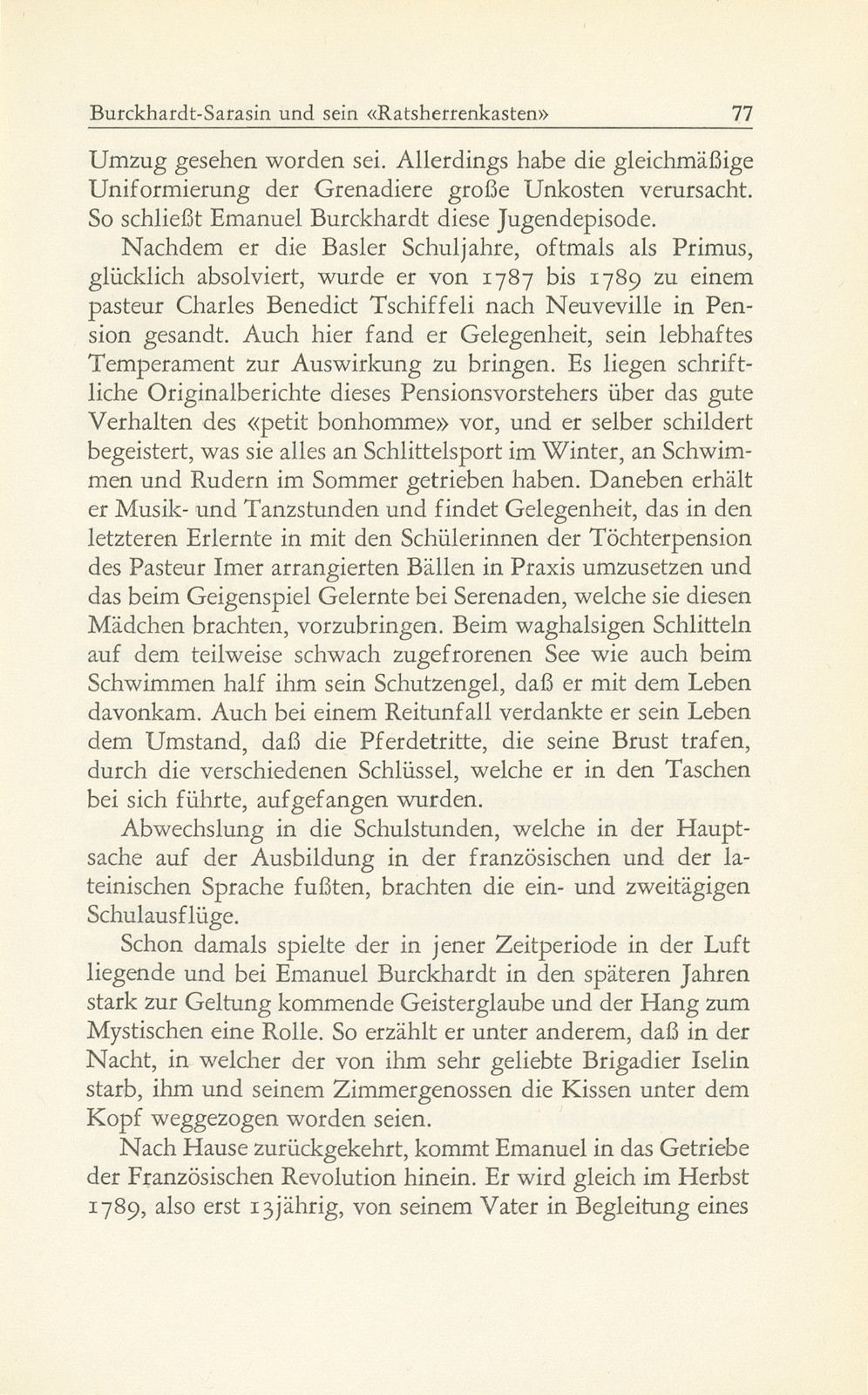 Ratsherr Emanuel Burckhardt-Sarasin und sein ‹Ratsherrenkasten› – Seite 11