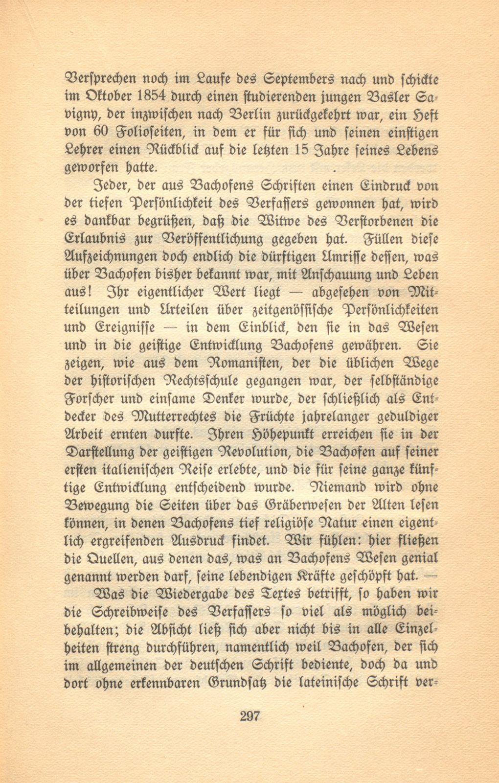 Autobiographische Aufzeichnungen von Prof. Johann Jakob Bachofen – Seite 3