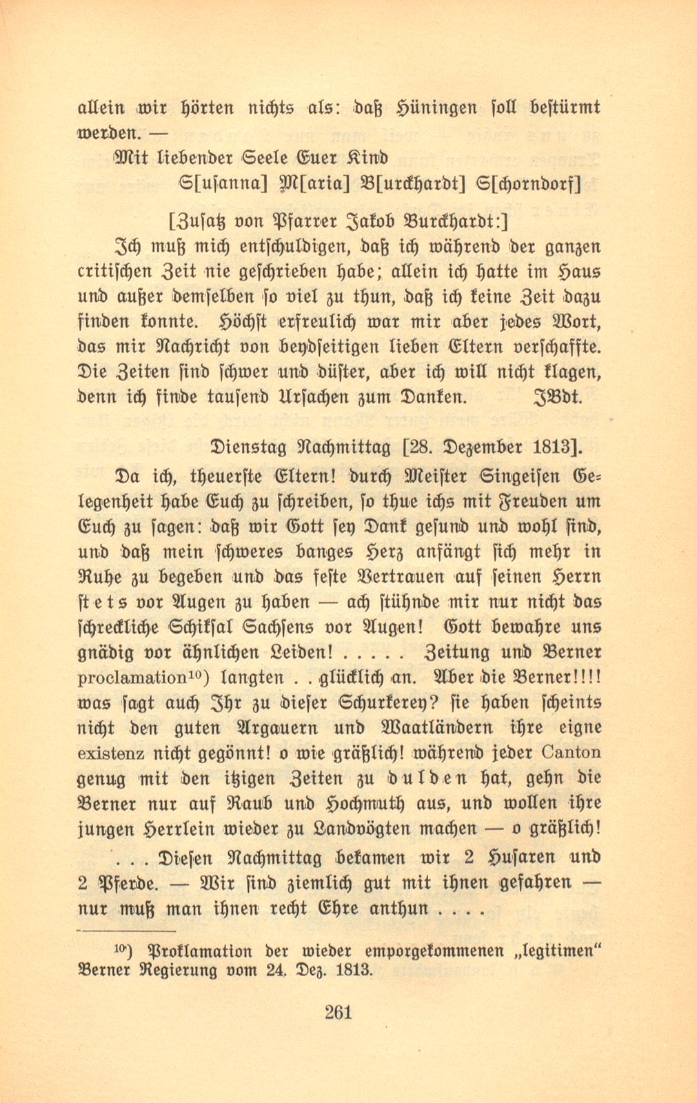 Hundertjährige Briefe einer Lausener Pfarrfrau [Susanna Maria Burckhardt-Schorndorf] – Seite 12