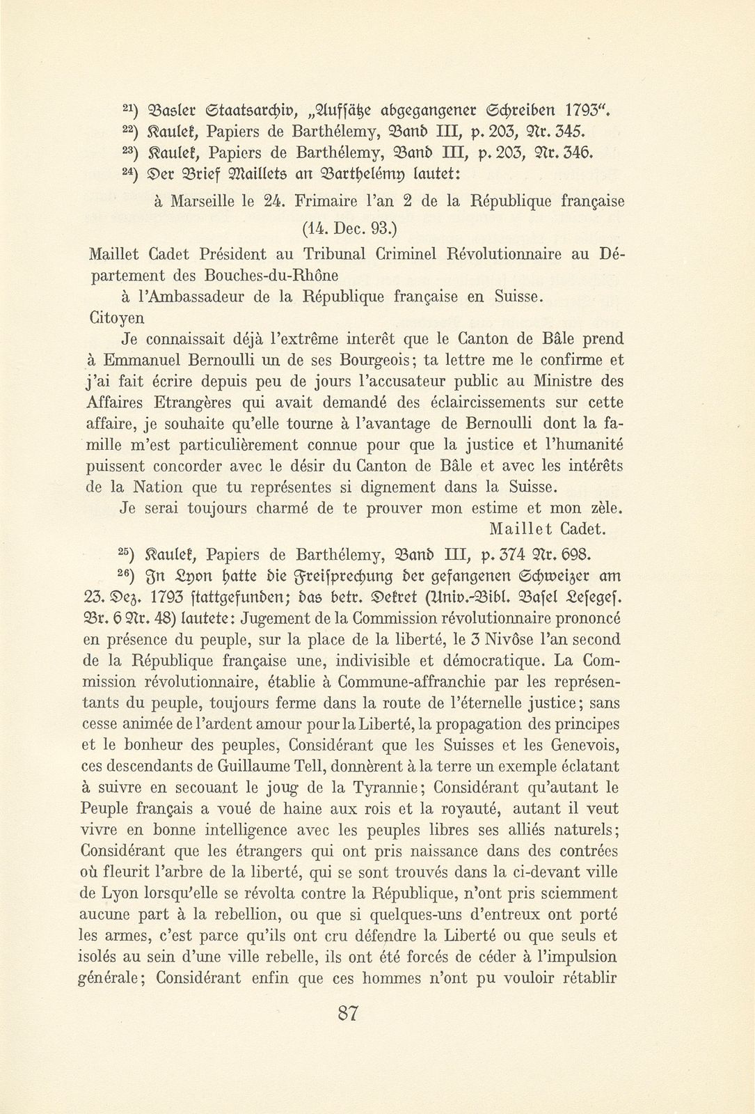 Von der Gefangenschaft eines Baslers in Marseille während der französischen Revolution – Seite 31