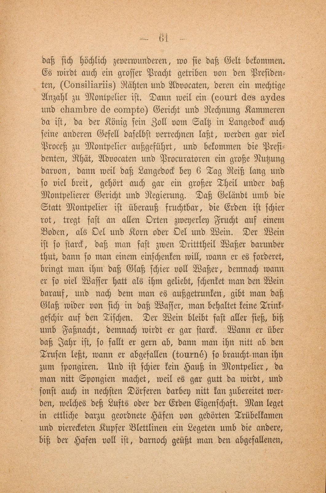 Beschreibung Thomä Platters Reyssen, die er von Basell auss in Franckreich gethan hatt anno 1595 – Seite 49