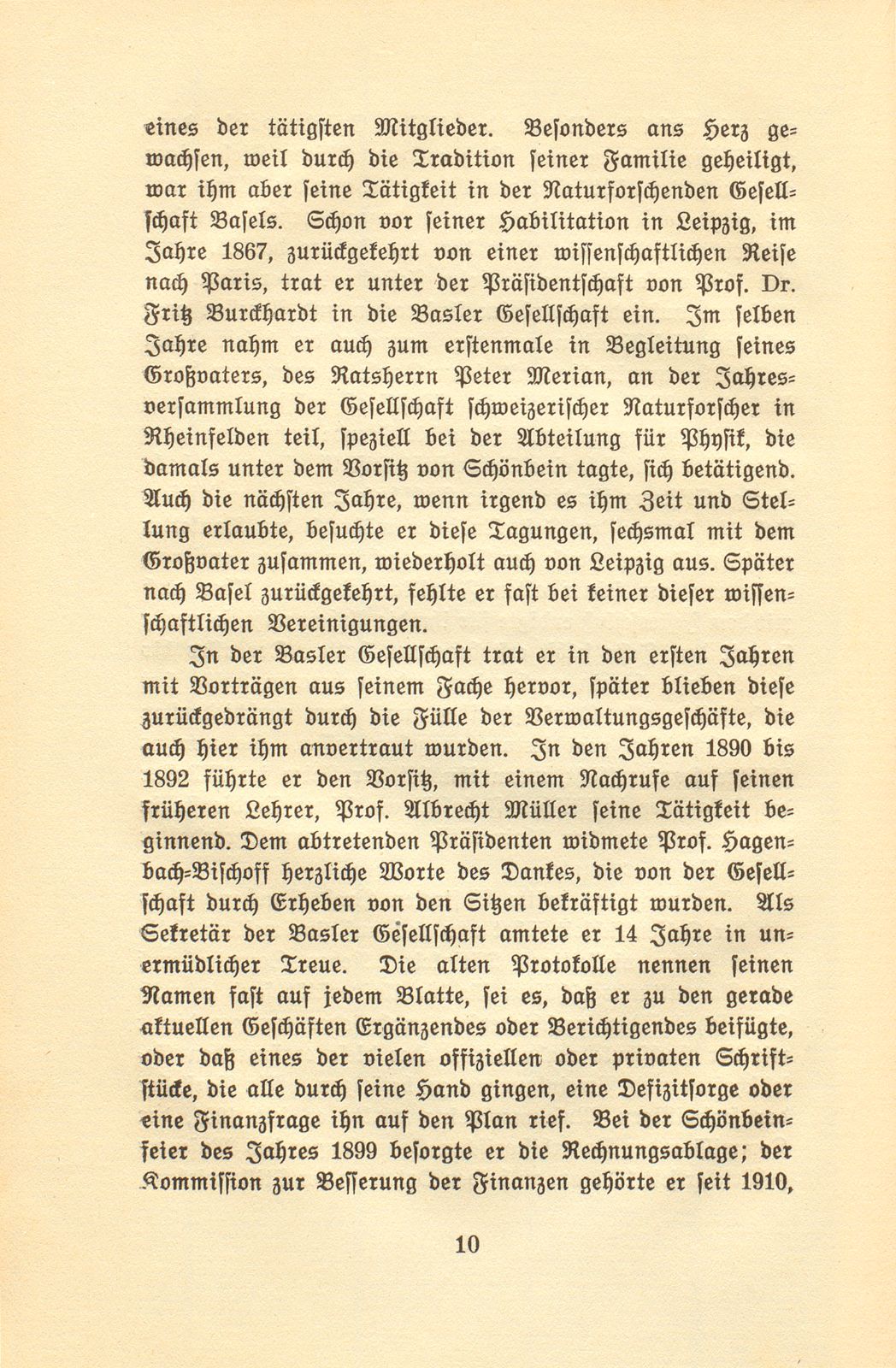 Prof. Dr. Karl Von der Mühll-His – Seite 10