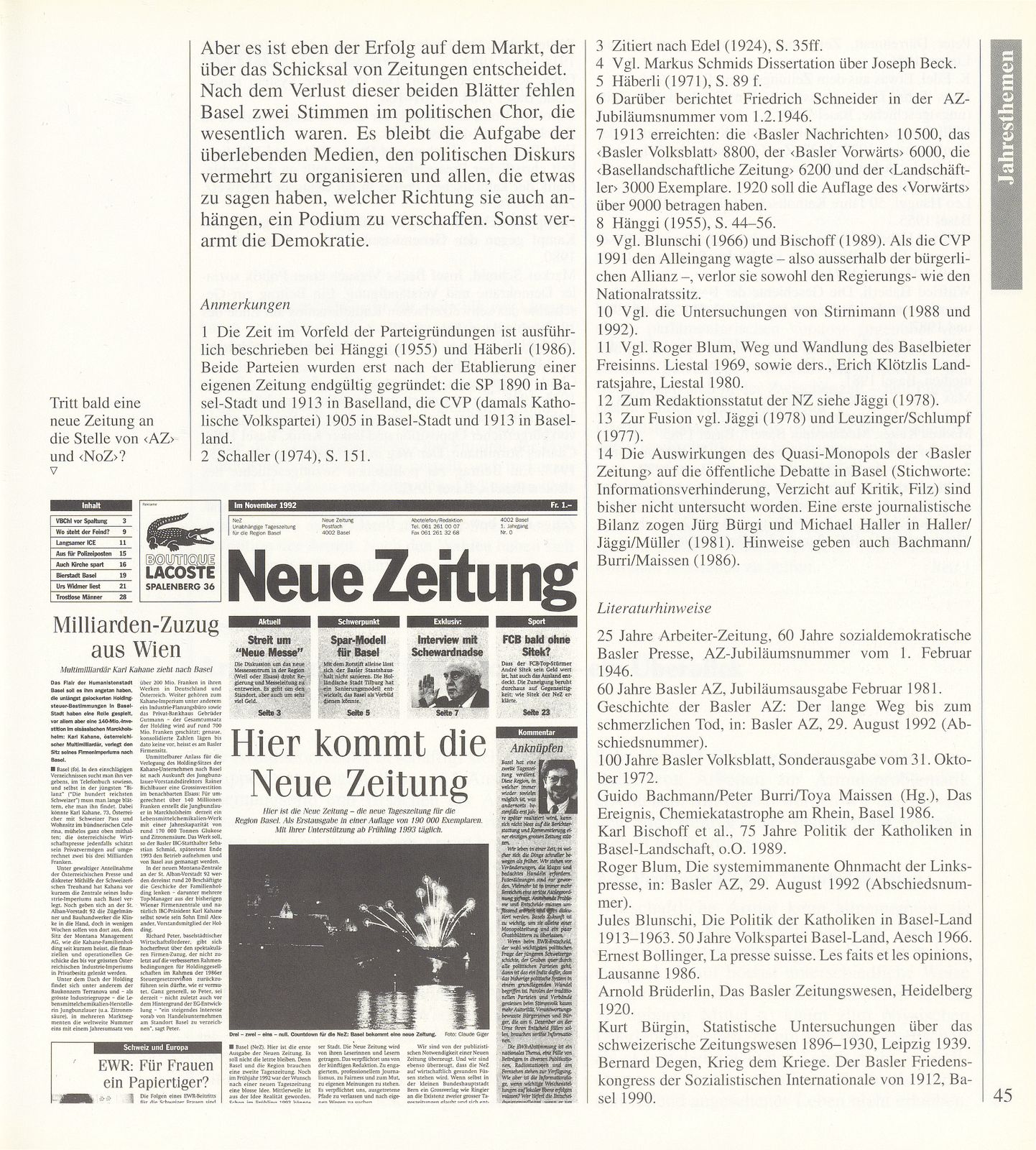 Vorkämpfer und Opfer der Akzeptanz: Die Zeitungen der ‹Schwarzen› und der ‹Roten› in Basel (1873/86-1992) – Seite 5