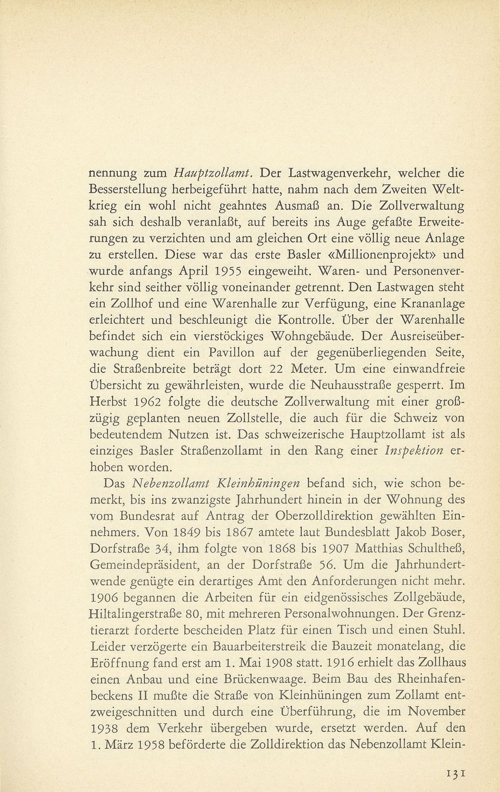 Die eidgenössischen Zollstätten im Kanton Basel-Stadt – Seite 17