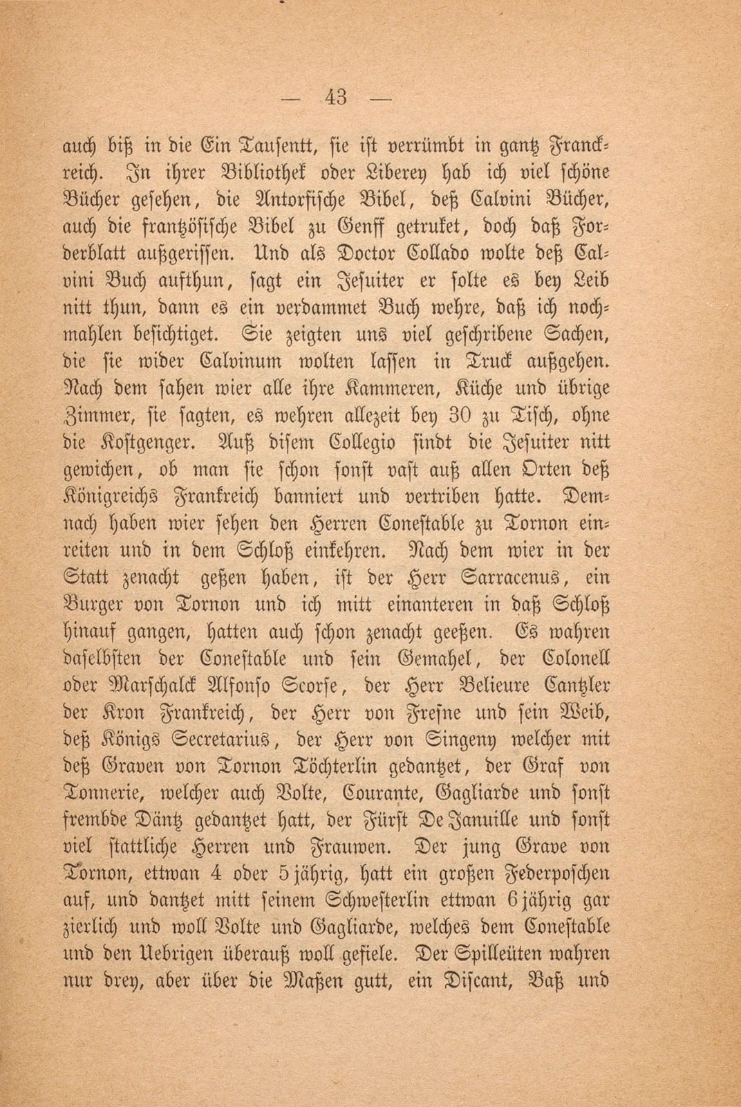 Beschreibung Thomä Platters Reyssen, die er von Basell auss in Franckreich gethan hatt anno 1595 – Seite 31