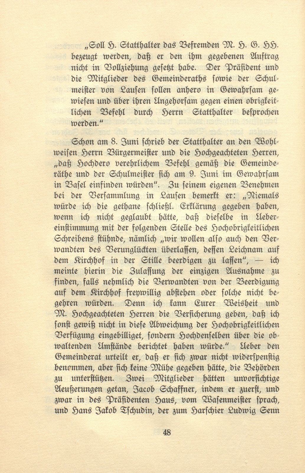 Eine Baselbieter Dorfrevolte im Jahre 1809 – Seite 18