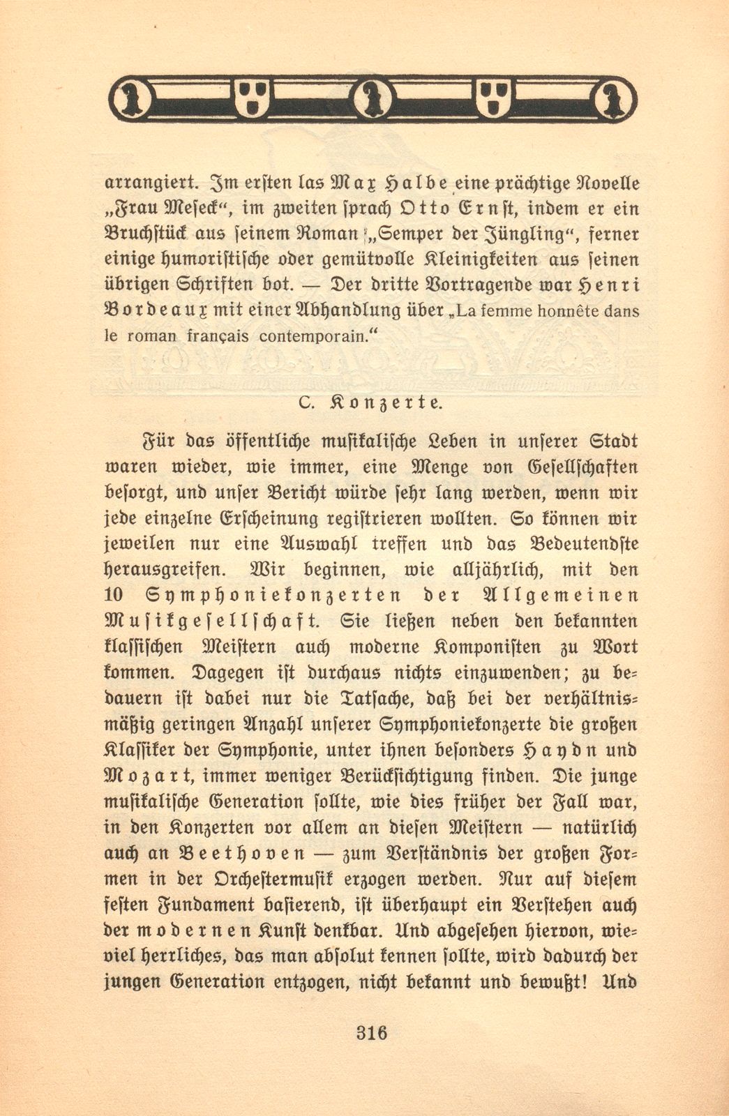 Das künstlerische Leben in Basel vom 1. November 1907 bis 31. Oktober 1908 – Seite 1