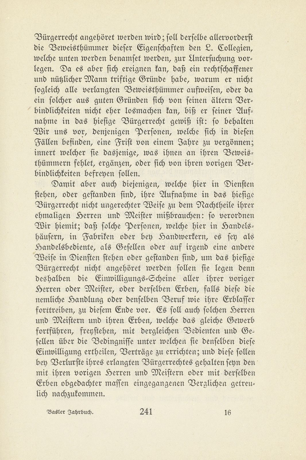 Der Kampf um die Wiederaufnahme neuer Bürger in Basel, 1757-1762 – Seite 30