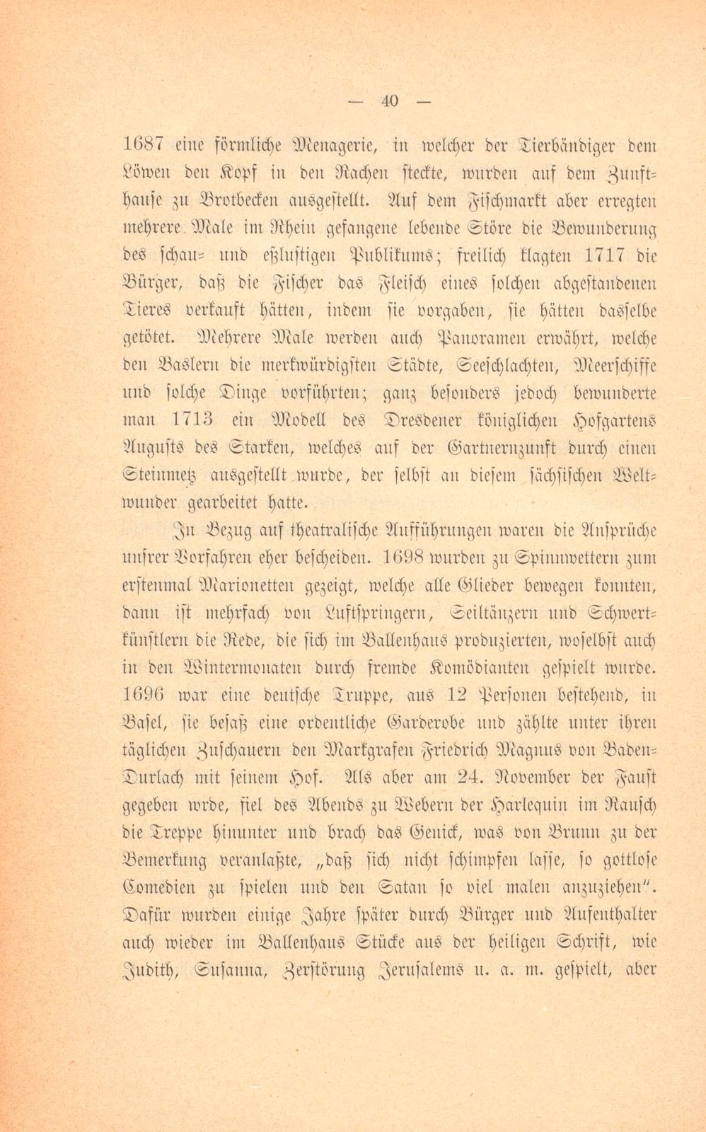 Mitteilungen aus einer Basler Chronik des beginnenden XVIII. Jahrhunderts [Sam. v. Brunn] – Seite 20