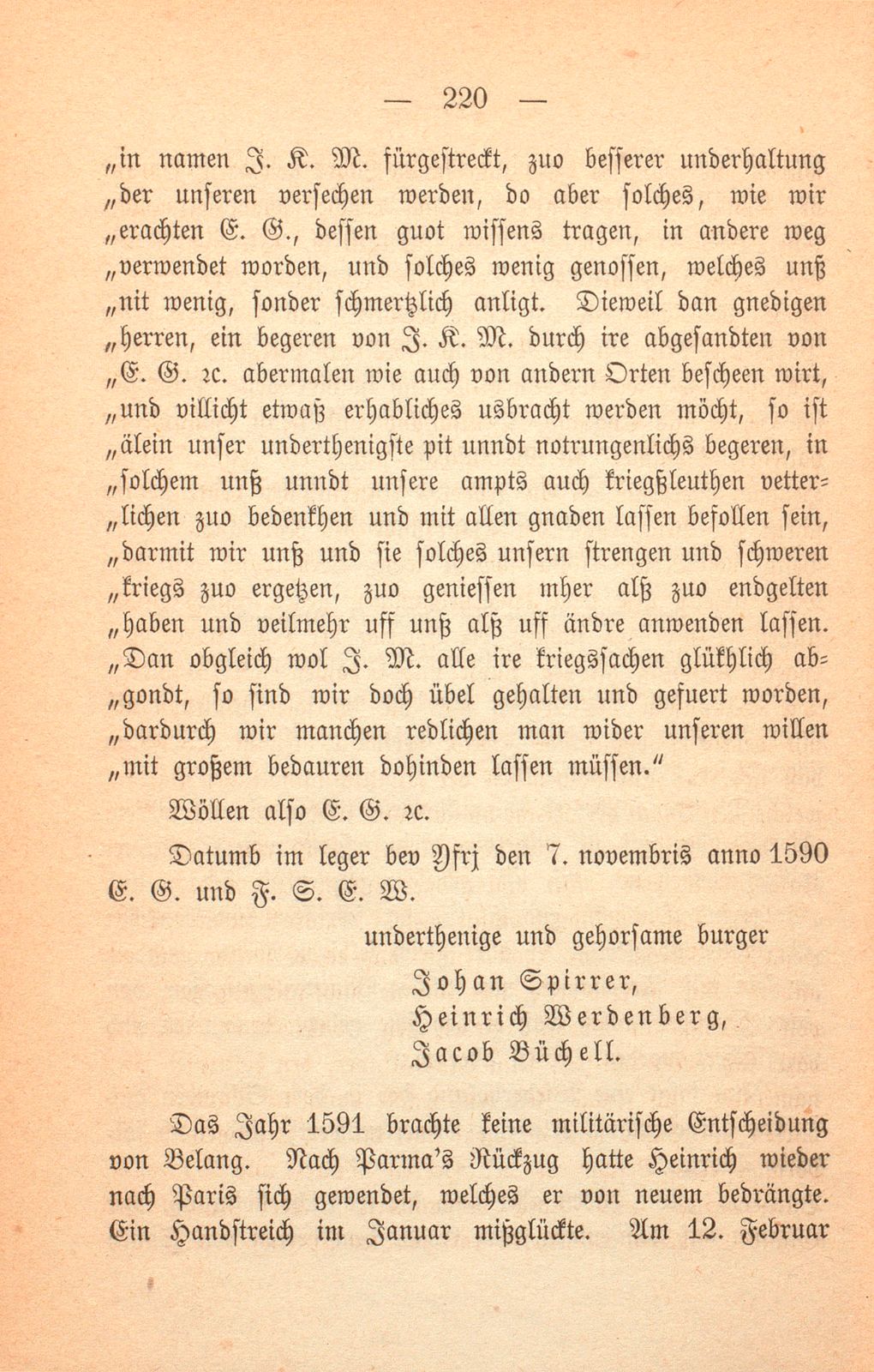 Schicksal einiger Basler Fähnlein in französischem Sold. (1589-1593.) – Seite 69