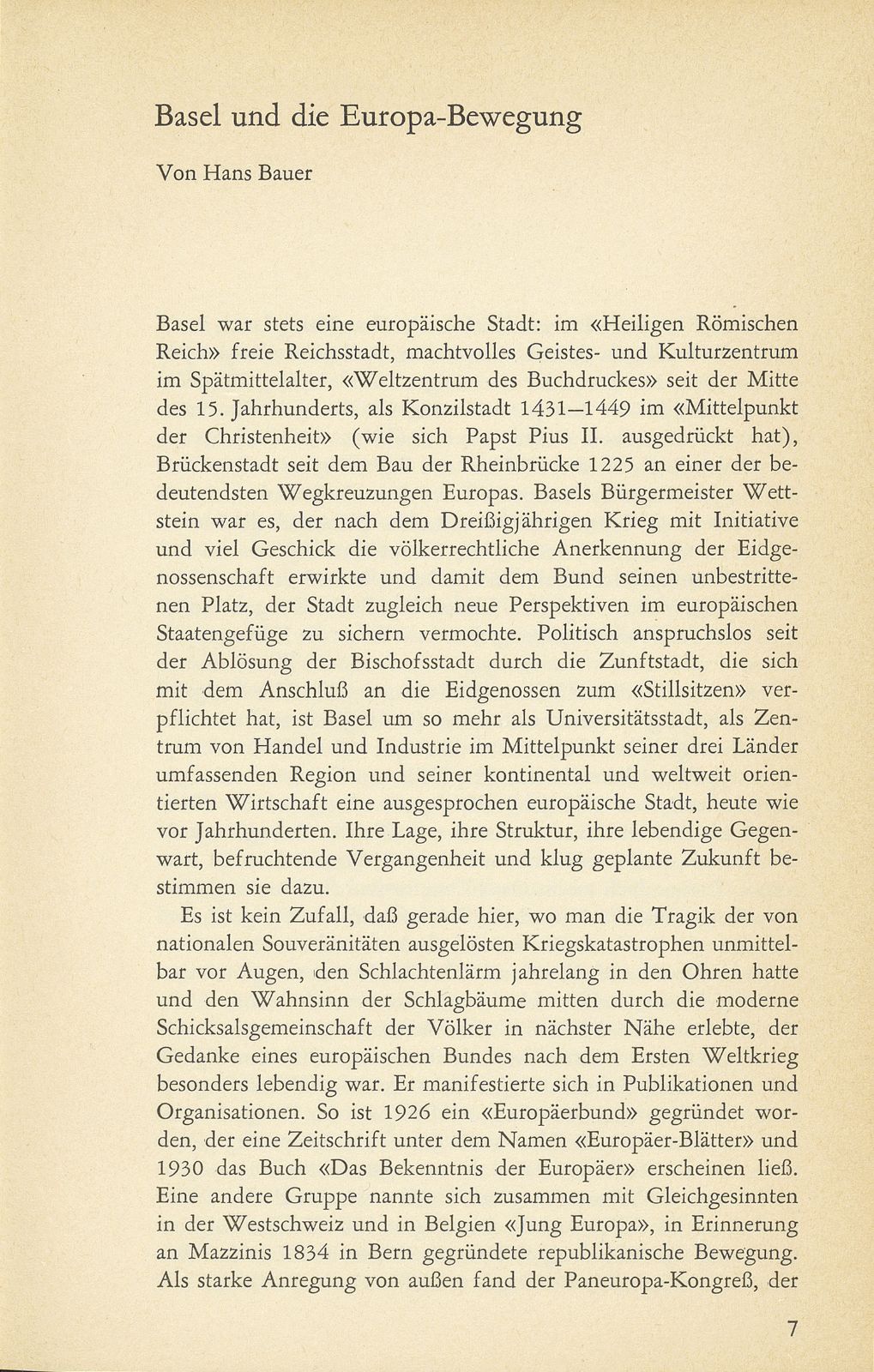 Basel und die Europa-Bewegung – Seite 1