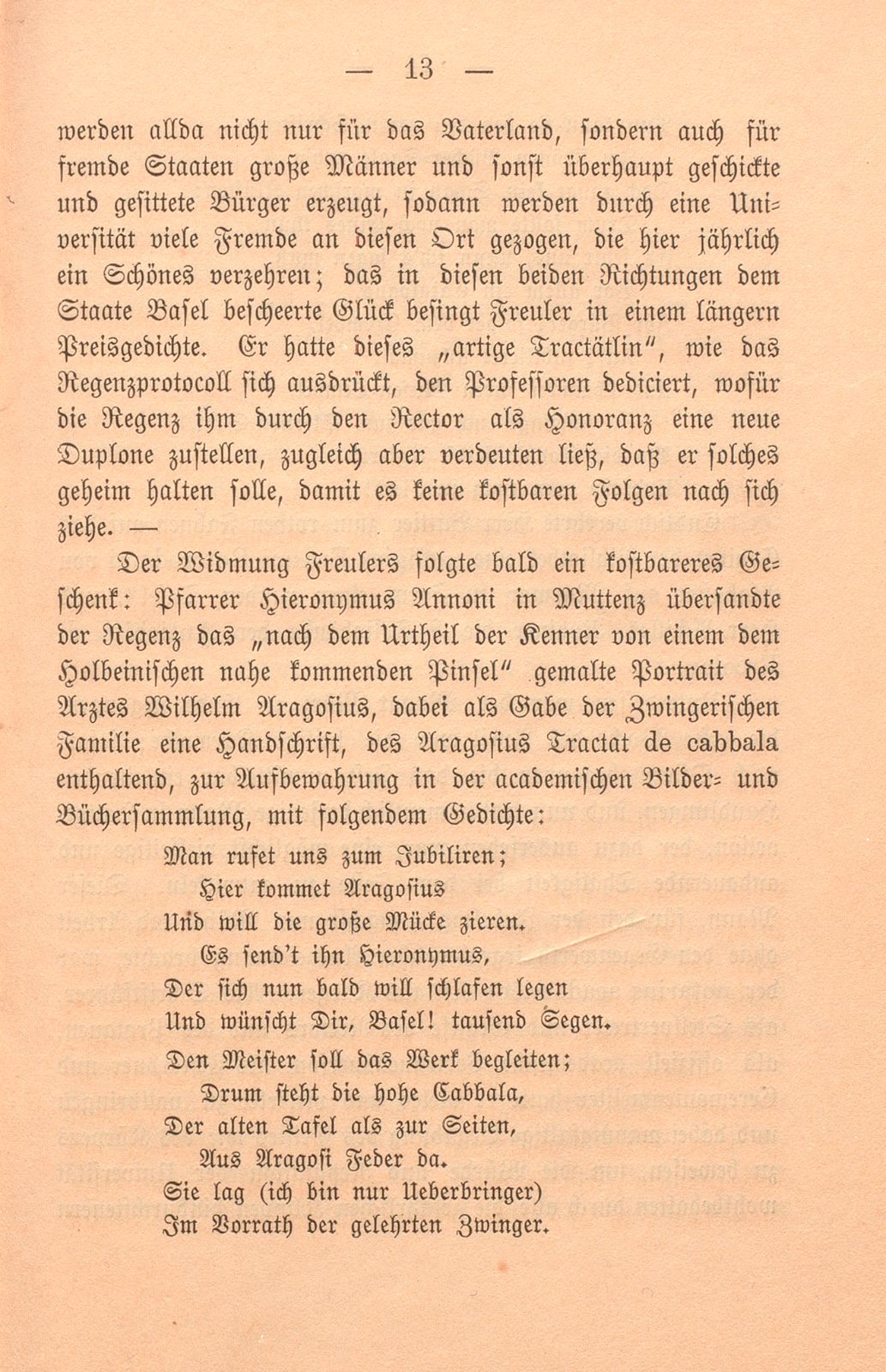 Die dritte Säcularfeier der Universität Basel 1760 – Seite 13