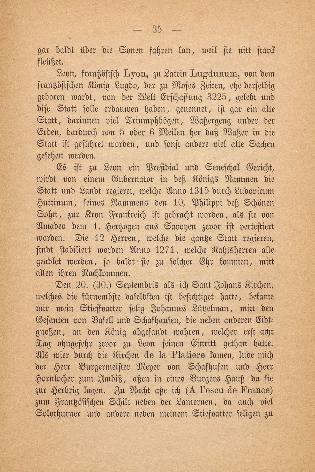 Beschreibung Thomä Platters Reyssen, die er von Basell auss in Franckreich gethan hatt anno 1595 – Seite 23