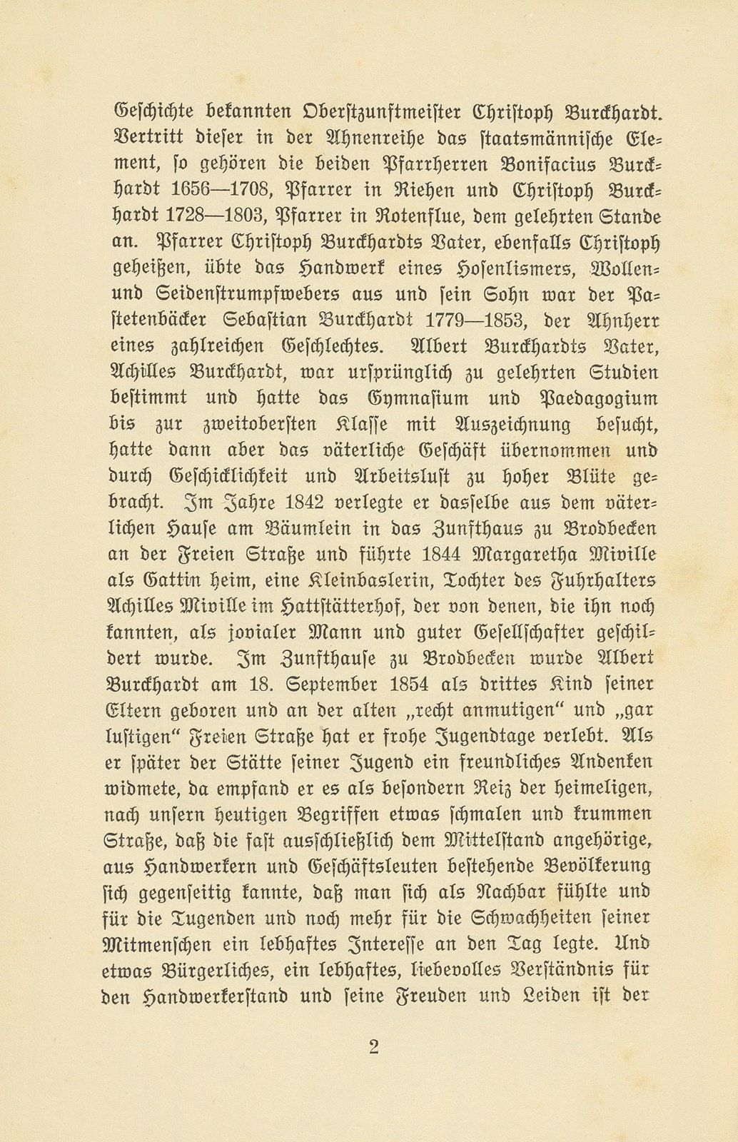 Albert Burckhardt-Finsler 18. November 1854 – 2. August 1911 – Seite 2