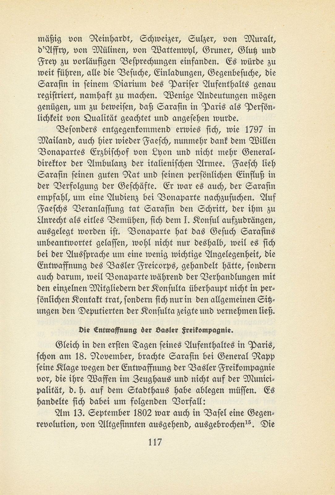 Hans Bernhard Sarasin als Gesandter Basels an der Konsulta in Paris – Seite 11