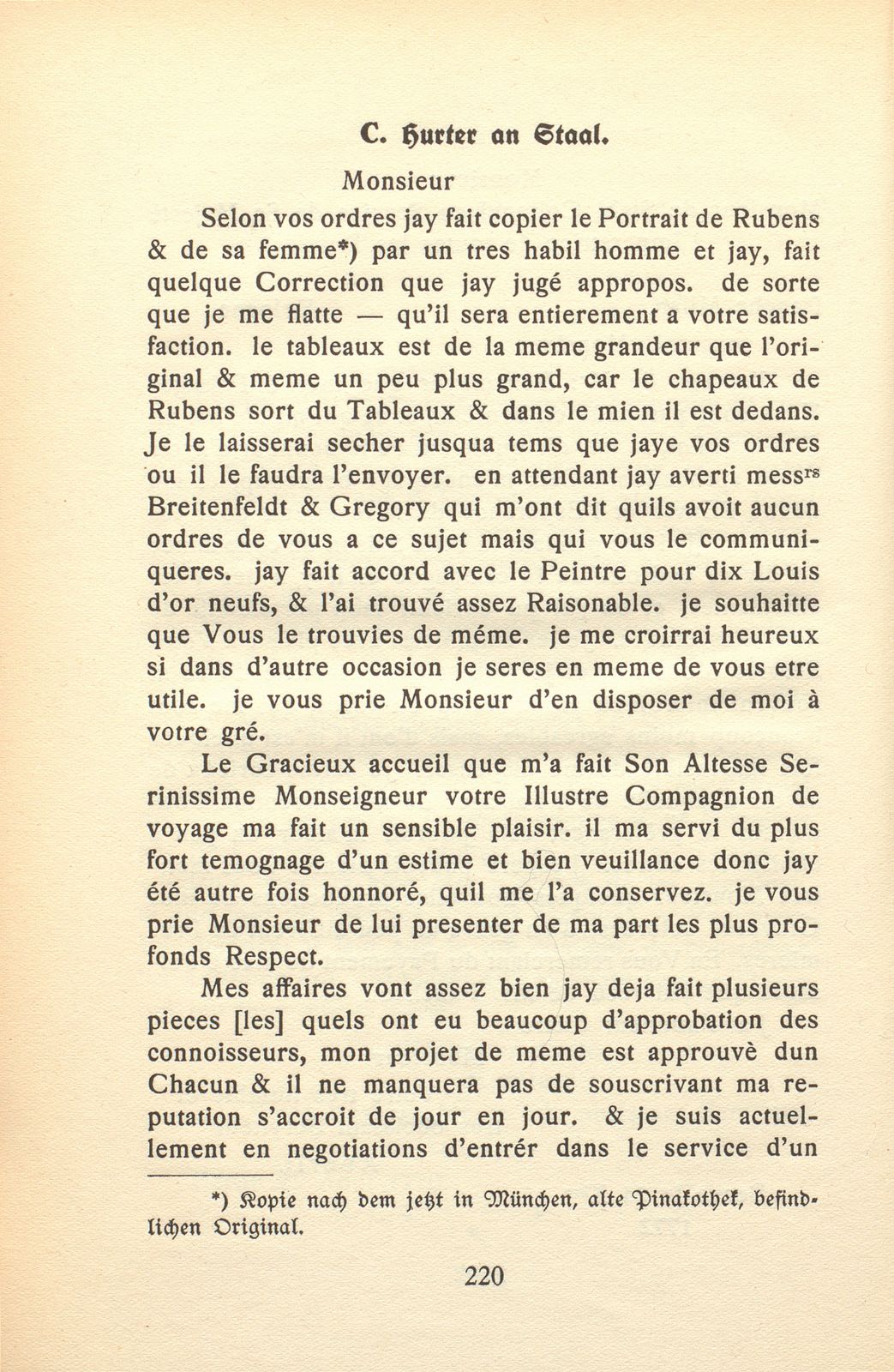 C.F. von Staal und Emanuel Handmann. (Nebst acht Briefen des Künstlers.) – Seite 26