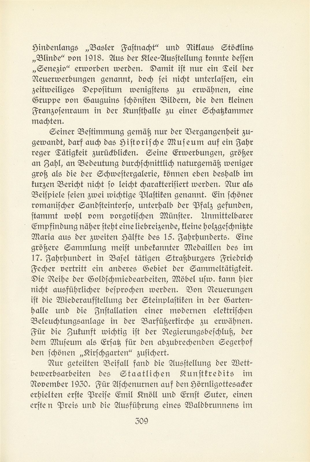 Das künstlerische Leben in Basel vom 1. Oktober 1930 bis 30. September 1931 – Seite 5