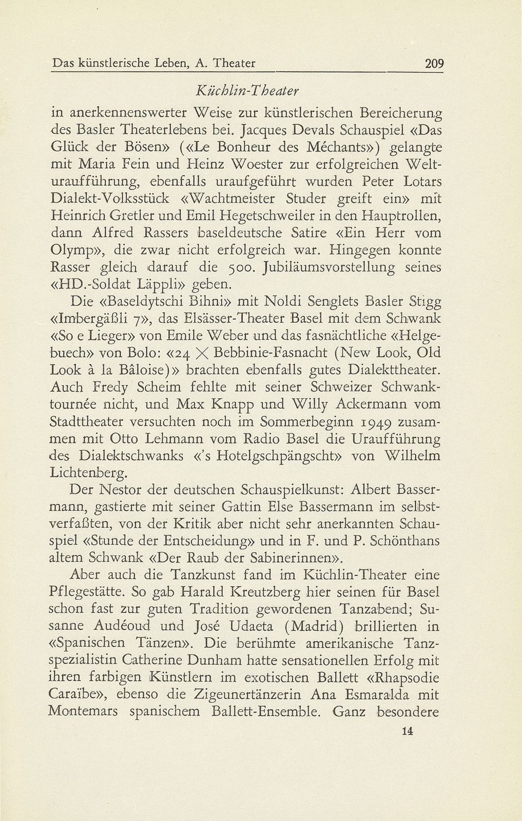 Das künstlerische Leben in Basel vom 1. Oktober 1948 bis 30. September 1949 – Seite 5