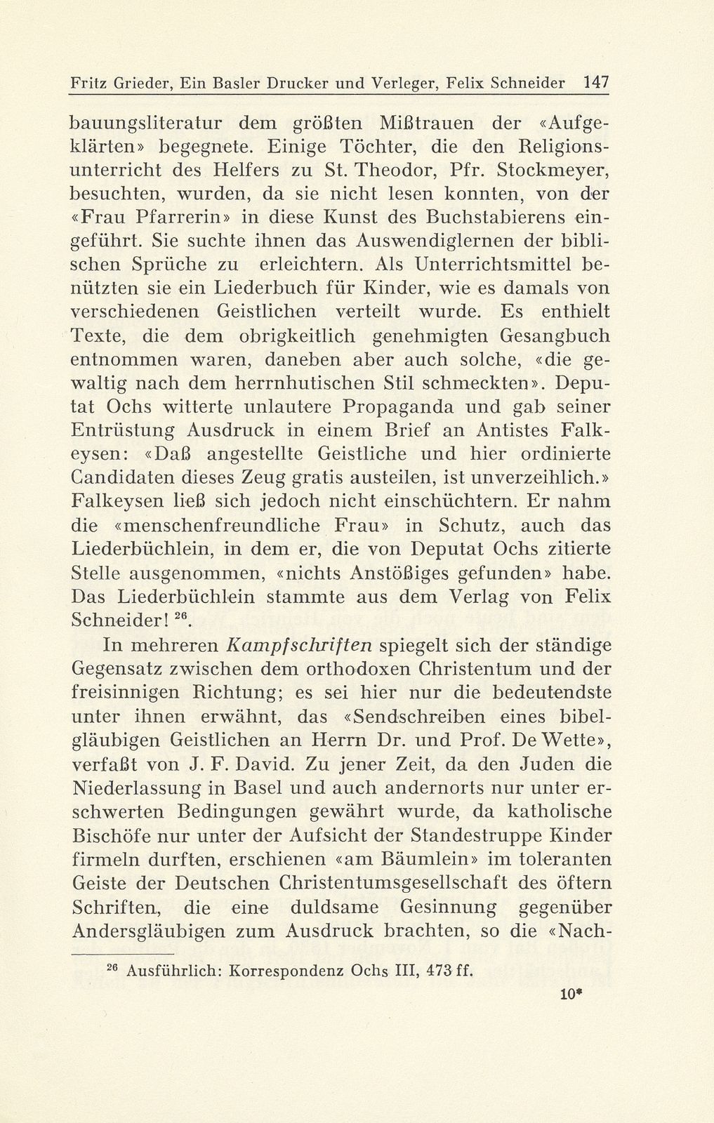 Ein Basler Drucker und Verleger im Dienste des Pietismus: Felix Schneider (1768-1845) – Seite 26