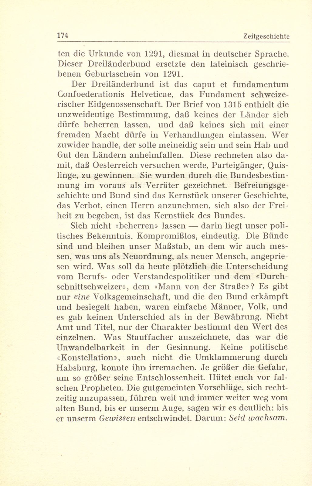 Zur Zeitgeschichte: 2. Gedenkfeier im Münster zur Erinnerung an die Gründung der Schweizerischen Eidgenossenschaft vor 650 Jahren – Seite 7