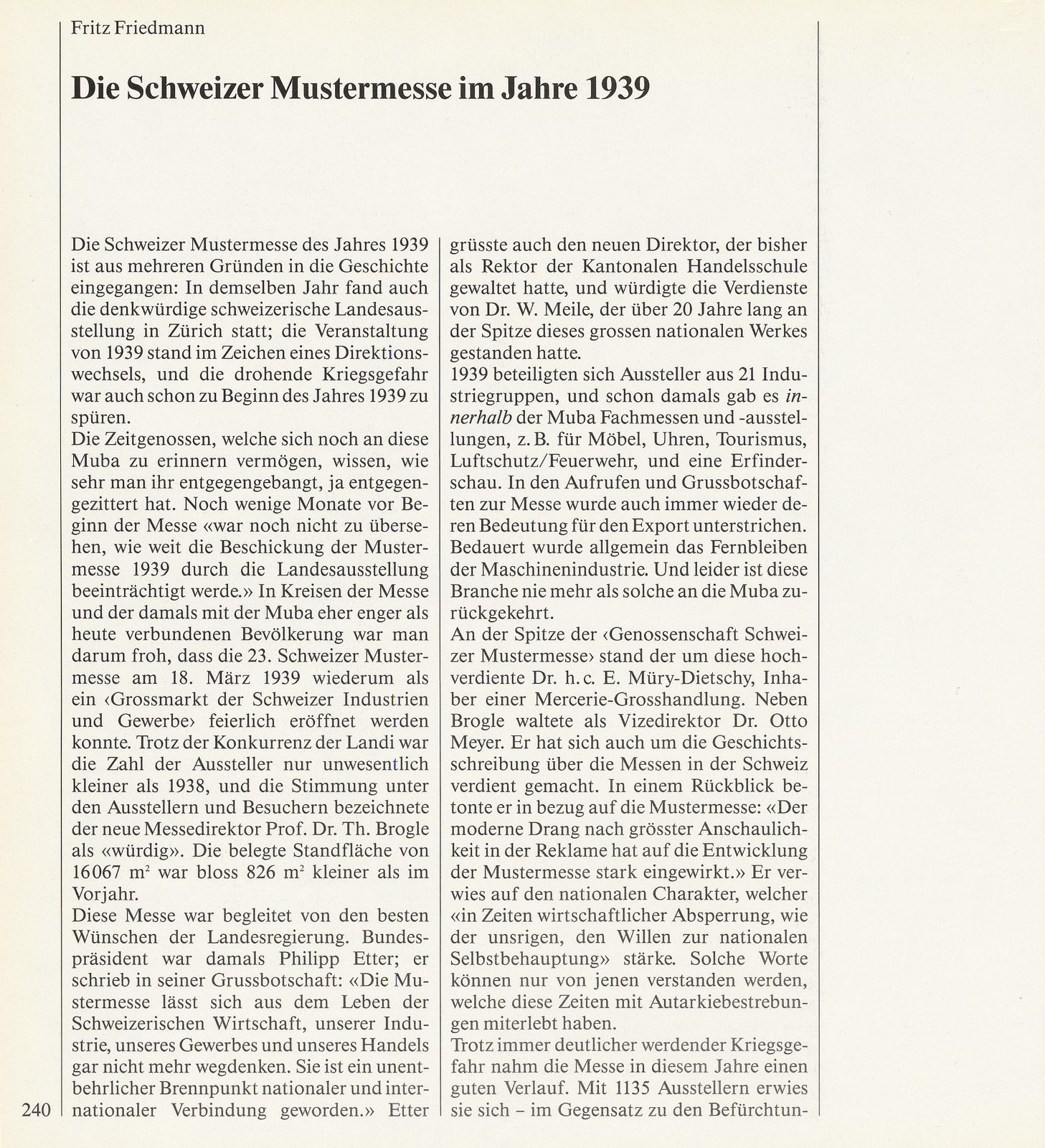 Die Schweizer Mustermesse im Jahre 1939 – Seite 1