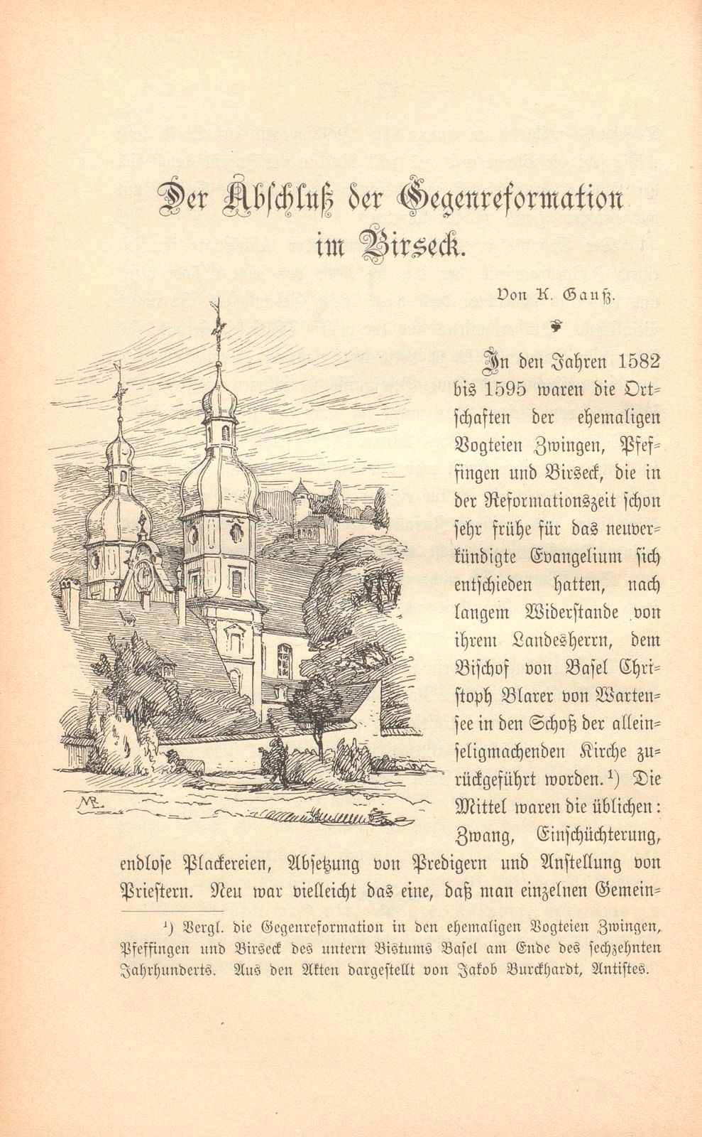 Der Abschluss der Gegenreformation im Birseck – Seite 1