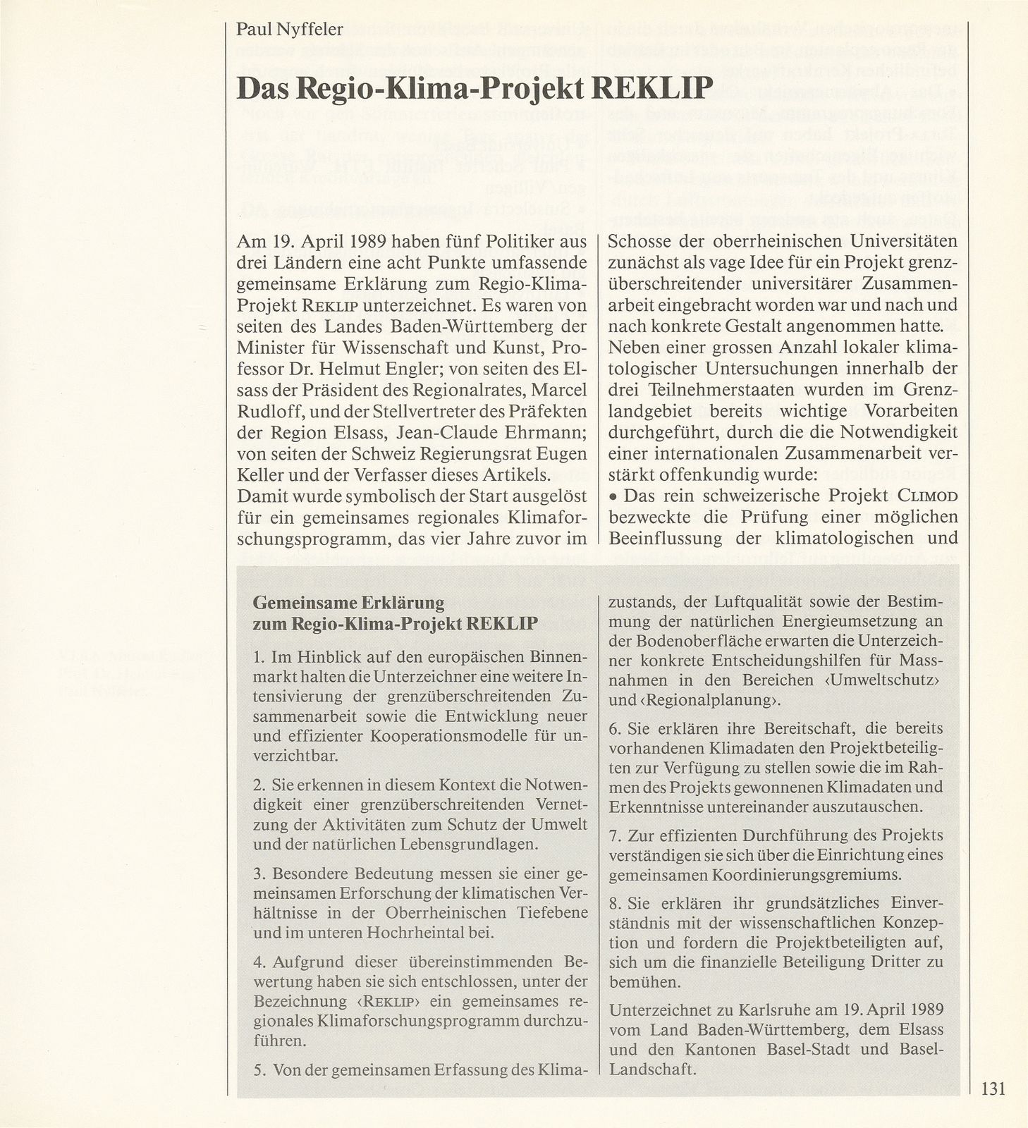 Das Regio-Klima-Projekt REKLIP – Seite 1